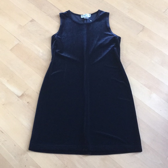 Ronni Nicole Petite Black Velvet Dress Sleeveless - Picture 6 of 8